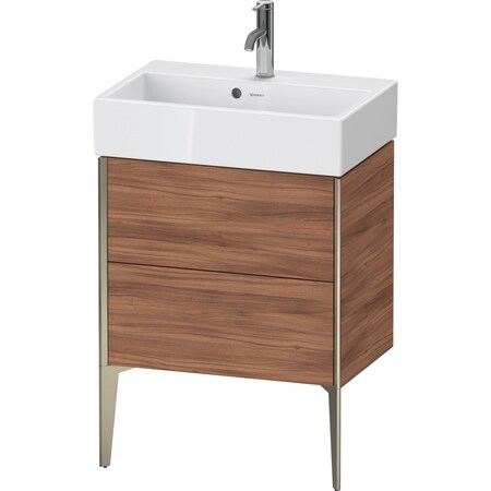 Duravit Xviu Two Drawer Floorstanding Vanity Unit Walnut XV44580B179